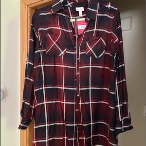 Isabel Small Plaid Maternity Top